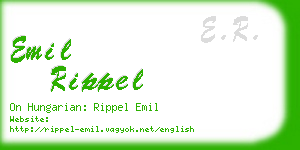 emil rippel business card